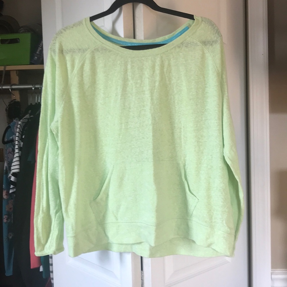 Neon green light sweater over sized